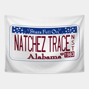 Natchez Trace National Scenic Trail, Alabama License Plate Tapestry