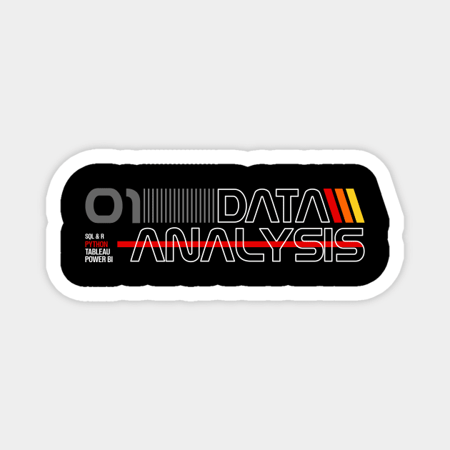 Stylish Data Analysis Magnet by Peachy T-Shirts