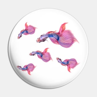 Betta Fish Siamese Pin