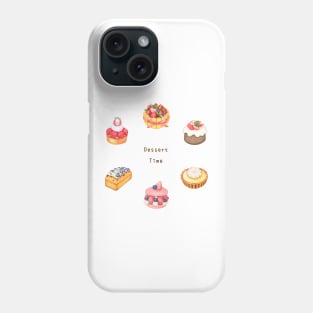 Fruit Dessert Illustration Pack 色鉛筆甜點插畫 - Charlotte Cake, Chiffon, Lemon and Strawberry Tart, Macaron, Blueberry Pound Cake Phone Case