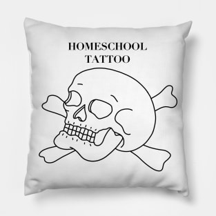 HomeSchoolTattoo Skull & Crossbones Pillow