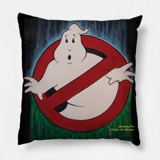 Ghostbusters Logo Water Colors Pillow