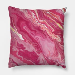 Pink Swirl Acrylic Pour Pillow