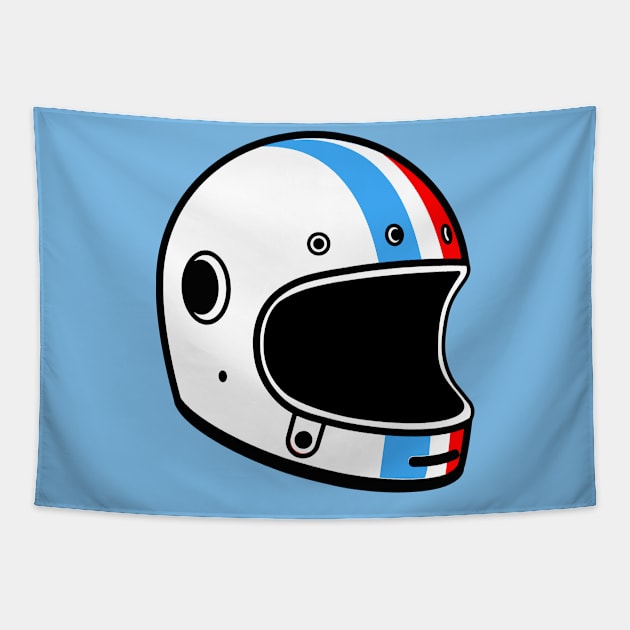 Race Car Driver Helmet Tapestry by SLAG_Creative