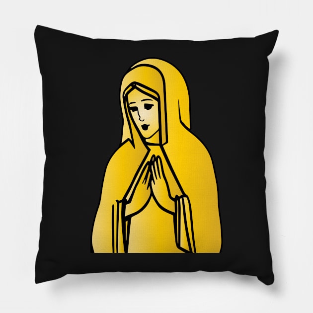 Virgin Mary Pillow by ArtFactoryAI