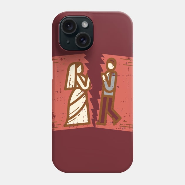 Divorced Ex Wife Husband Breaking up Phone Case by Shirtbubble