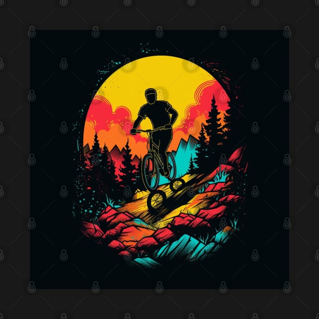 mountain biker by Sanzida Design