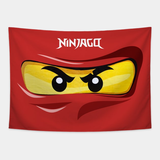 Ninjago Eyes RED Ninja FanArt FanMade Tapestry by kaitokid