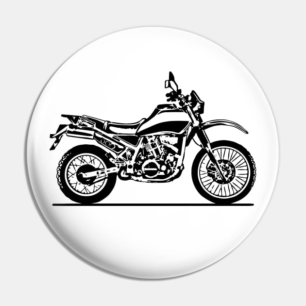 XLV750R Motorcycle Sketch Art Pin by DemangDesign