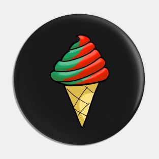 Christmas Soft Serve Ice Cream Pin