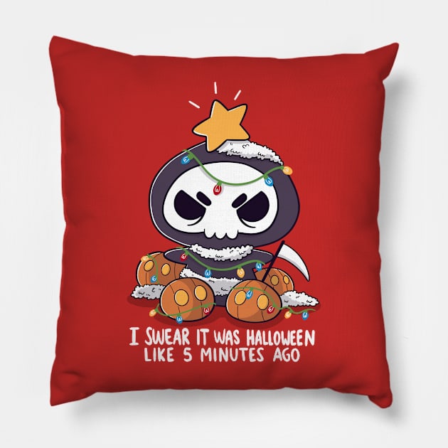 Christmas Reaper Pillow by TaylorRoss1