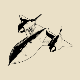 Lockheed SR-71 Blackbird - Black Design T-Shirt