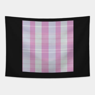 Pastel Aesthetic Evander 2 Hand Drawn Textured Plaid Pattern Tapestry