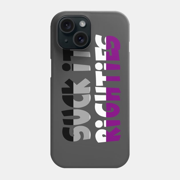 Suck it Righties Asexual Pride Phone Case by LKSComic