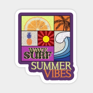 beach vacation Summer Vibes wave surf Beach Illustration Magnet