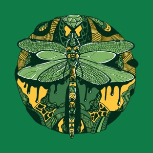 Forrest Green Circle of the Dragonfly T-Shirt