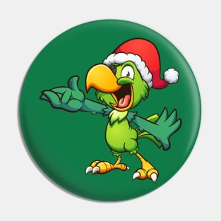 Christmas Parrot Pin