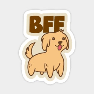 BFF Dog Cute Puppy Dog Lover Gift Adorable Cuddle Best Friend Gift for Dog Mom Dog Dad Magnet