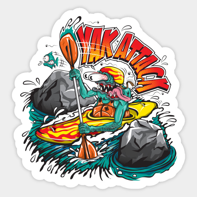 Yak Attack Art Sticker Teepublic