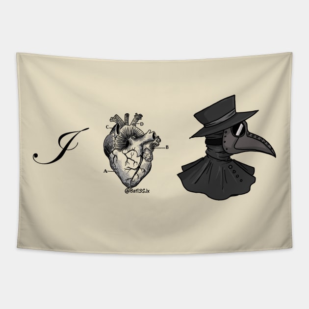 I heart Plague Doctors 2 Tapestry by Bat13SJx