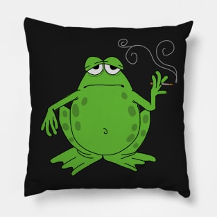 Smoking toad frog Pillow