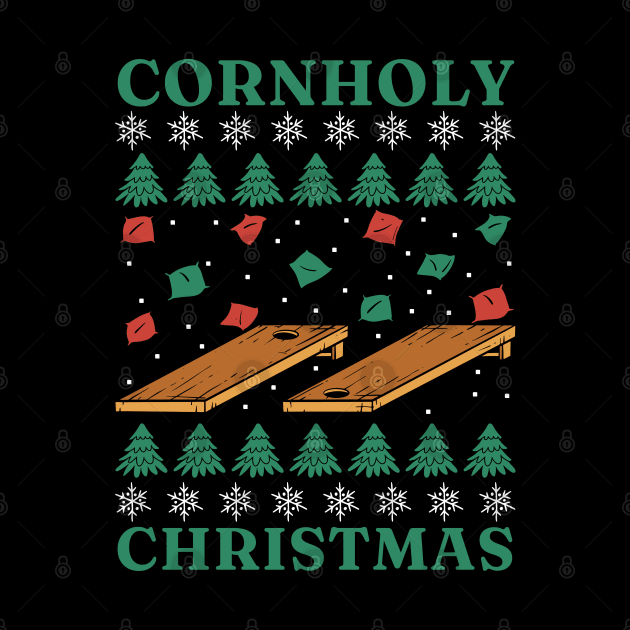 Funny Cornhole Ugly Christmas Sweater by Krishnansh W.