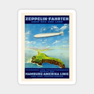 Zeppelin-Fahrten Germany Vintage Poster 1935 Magnet