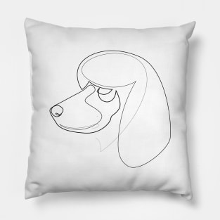 Poodle - one line drawing Pillow