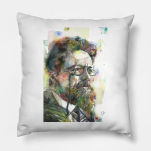 ANTON CHECHOV - watercolor portrait .5 Pillow