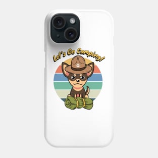Cute Small dog wants to go camping Phone Case