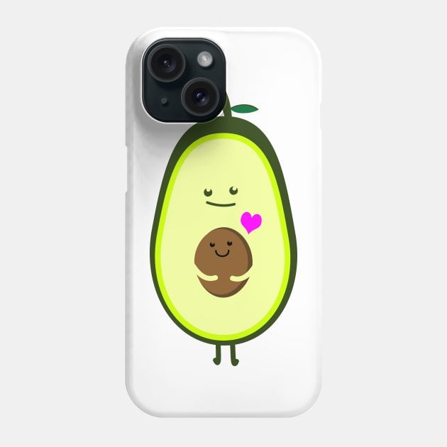 Avocado mom with baby Phone Case by spontania