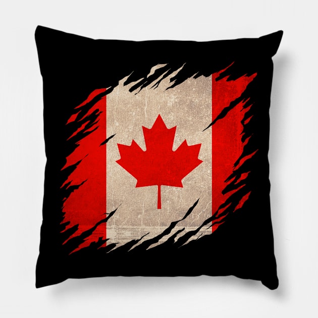 Vintage Canada Canadian Flag Pride Pillow by snnt