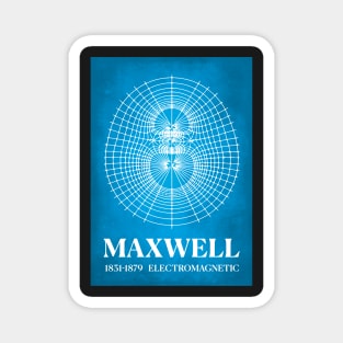 Magnetic lines James Clerk Maxwell electromagnetic waves Poster Magnet