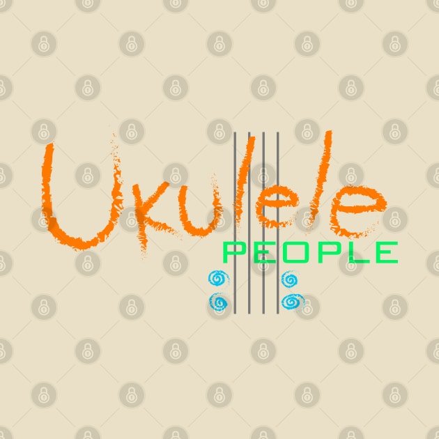 Ukulele People (orange) by Gerty