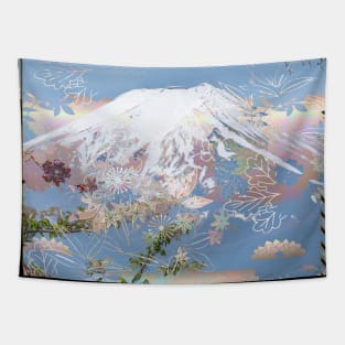 Japan Mount Fuji Cherry Blossom Sakura Collage Art 89 Tapestry