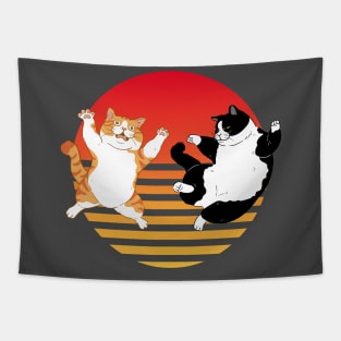 Kung Fu Derpy Cats Tapestry