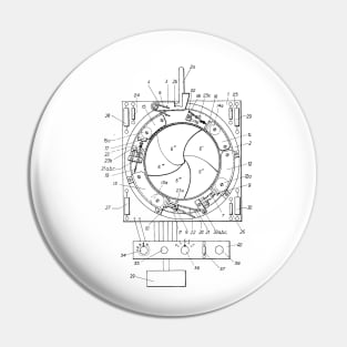 Camera Shutter Mechanism Vintage Patent Hand Drawing Pin