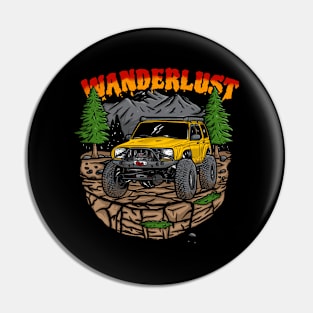 Wanderlust Jeep Holiday - Yellow Pin