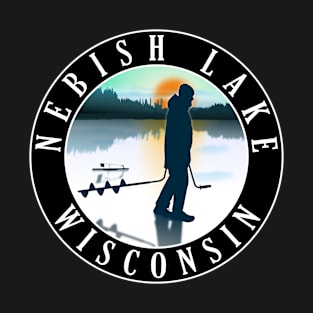 Nebish Lake Wisconsin Ice Fishing T-Shirt