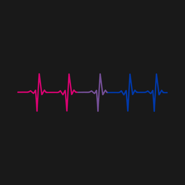 Bisexual Pride Heartbeat Pulse by thingsandthings