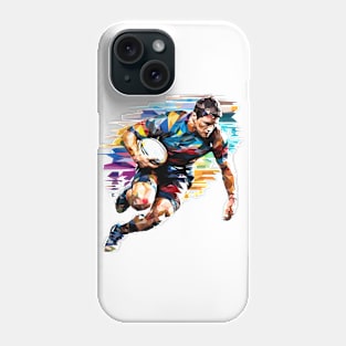 Rugby Player Sport Game Champion Competition Abstract Phone Case