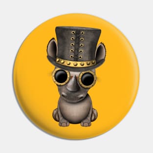 Steampunk Baby Rhino Pin