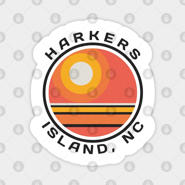 Harkers Island, NC Summertime Vacationing Sunrise Magnet by Contentarama