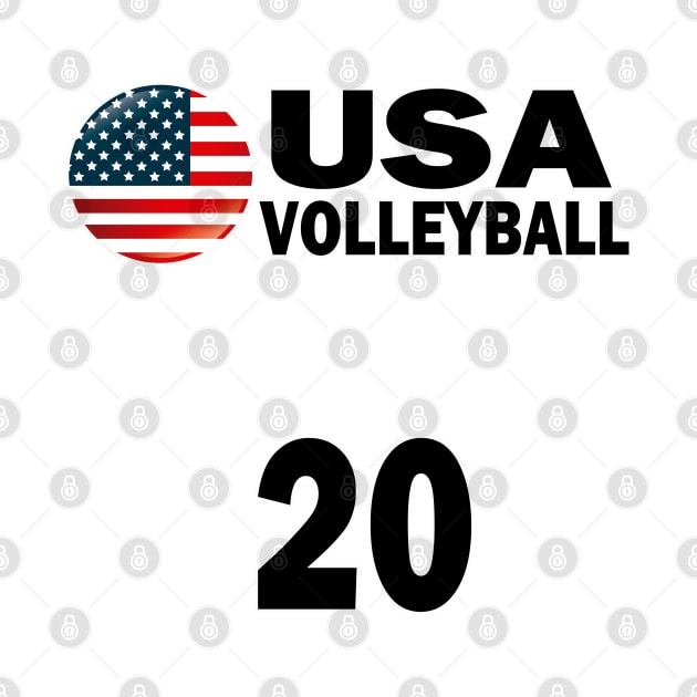 USA Volleyball #20 T-shirt Design by werdanepo