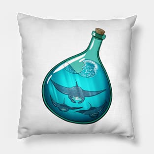 Manta Ray Bottle Pillow