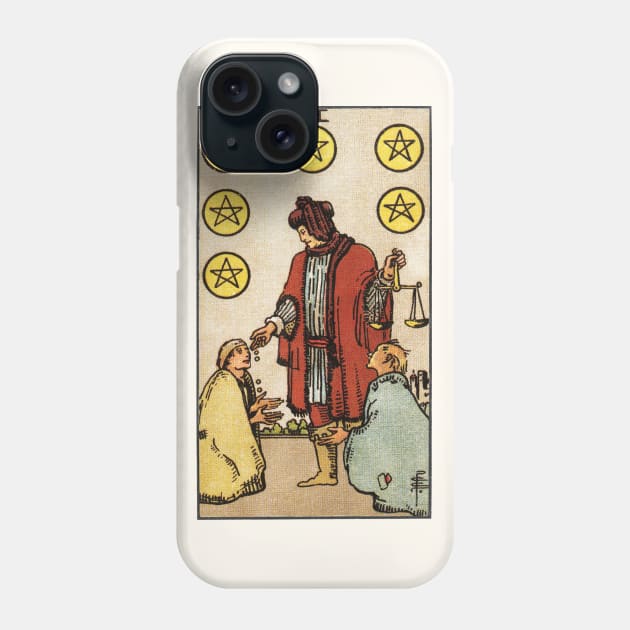 SIX OF PENTACLES Phone Case by WAITE-SMITH VINTAGE ART