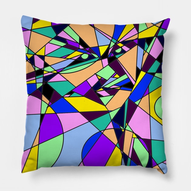 stained glass Pillow by theerraticmind