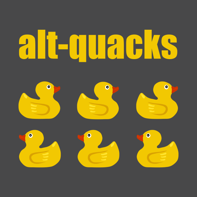 Alternative Alt Facts (Quacks) Rubber Duckie by FlashMac