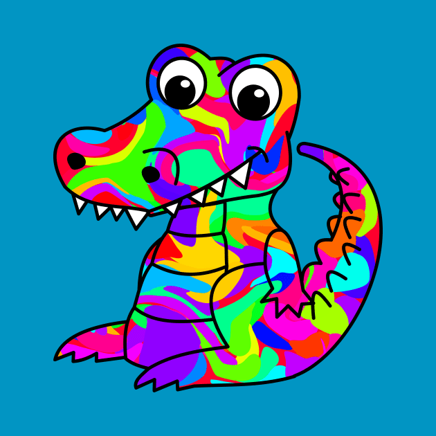 Colorful Crocodile by Shrenk