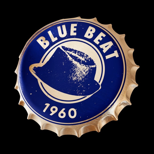 bluebeat and ska music bottle cap by Jomi